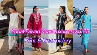 Sadaf Fawad Khan Luxury Lawn 2025 🔥Sirra 🔥Print and embroidery Collection 🔥latest and hit codes ❤️