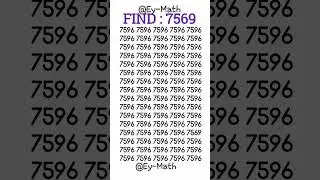 🧠👀👀👉👉👉 7659 in less than 10 seconds #iq #iqtest #gk #shorts #trending