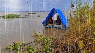 2 HARI BERBURU MANCING IKAN DAN BUAT TEMPAT BERLINDUNG UNTUK BERMALAM DI DANAU TEMPE