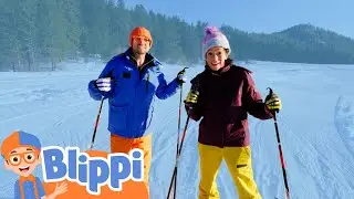 Plain Valley Ski Trails | Blippi | Fun Snow Activities For Kids | Moonbug Kids