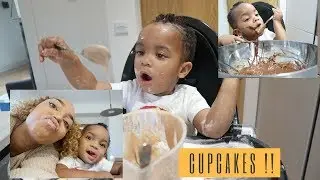 MAKING CUPCAKES WITH MY SON 😂