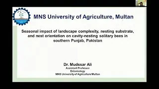 Impact of landscape complexity, substrate, nest orientation on cavity-nesting bees - Mudssar Ali