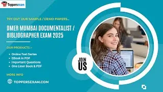 DMER MUMBAI DOCUMENTALIST/ BIBLIOGRAPHER One Liner Book & PDF | EBook in PDF | Syllabus 2025 #dmer