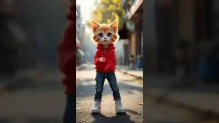 Dancing Cute Cat #DancingCat #CuteAnimals #FunkyMoves #CatVibes #StreetStyleCat
