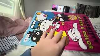 Hello kitty coloring book video look at my beautiful master peace  😁🥰😝🤩🖍️📒￼