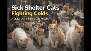 Sick Shelter Cats Fighting Colds — A Quiet Day Inside a Cat Rescue  Animal Rescue Story