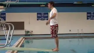 Board Dropping Body Alignment in Back Hurdle Diving