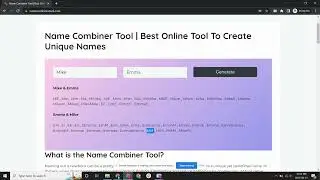 Name Combiner Tool  Best Online Tool To Create Unique Names