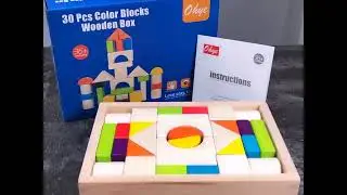 High quality wooden 30 pieces color wooden boxed wooden blocks children's educational big building