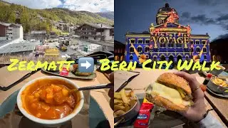 ಆಲ್ಪ್ಸ್ ಬಳಿ ಮೆಕ್ಸಿಕನ್ ಬರ್ಗರ್ ತಿನ್ನೋಕೆ ಹೋಗಿದ್ದೆ! 🔥 Zermatt Food + Bern City Vlog in Kannada#swiss 