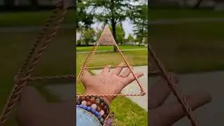 Orgone Pyramid Made With Quartz, Hemetite, Black Obsidan, Copper Bits & Copper Wire