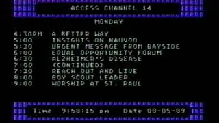 Public Access Channel Program Schedule