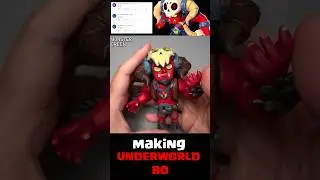 브롤스타즈 언더월드 보 만들기  I made brawl stars UNDERWORLD BO with air dry clay #brawlstars
