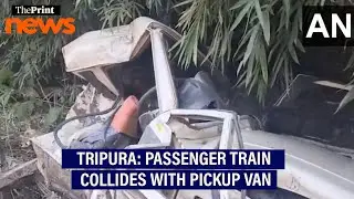 Passenger train collides with pickup van near SK Para Railway Station in Dhalai, Tripura