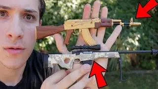 World's SMALLEST Gold AK-47 & L96 Bolt Action Sniper Rifle (GoatGuns Unboxing)