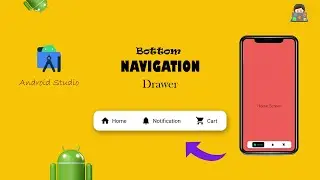Animated Bottom Navigation Bar | Navigation Drawer | Android Studio | Lazy Devops