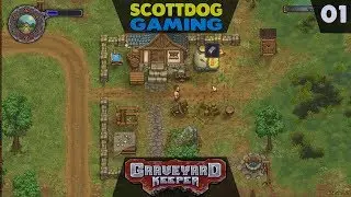 Graveyard Keeper - Ep 01 - Talking Skulls and Butchering Corpses - ScottDogGaming