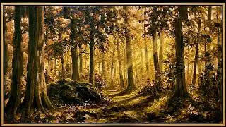 Moody Brown Forest Oil Painting 🍂 Framed TV Art | 2026 Color Trend Screensaver