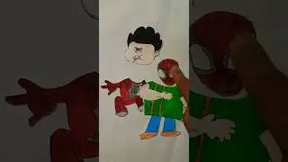spider man goolmal ❤️ face exchange 😂#drawing #spiderman ##golmaal