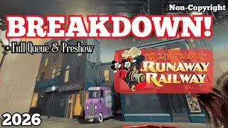 Runaway Railway BREAKDOWN! + Full Queue & Preshow | Disneyland | Non-Copyright | 2026