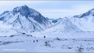Hiking to Hot Creek Geological site near Mammoth lakes