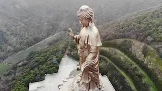 Spring Temple | Giant Buddha | Aerial View | Drone Shot | Free To Use Video | Creative Commons