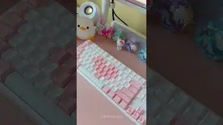 Heart keeb!🌸🩷 #keyboard #cute #coquette #gaming #keyboardandmousesetup #streamer #pink #kawaii