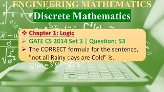 GATE CS 2014 Set 3 | Q53:The CORRECT formula for the sentence, 