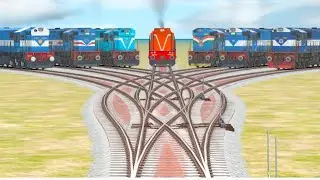 INDIAN RAILWAY CROSSING BUMPY🙅 RAILROAD GREEN GROUND TRACK//train simulator 2003