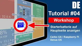 DE: Victron Venus OS - Starterbatterie auf Hauptseite für Cerbo GX, Raspberry,... (deutsch)