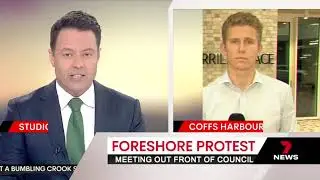 Prime News reports on Foreshore For All protest at City Of Coffs Harbour council meeting 24/10/2024
