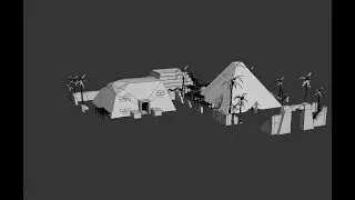 Modeling low poly pyramids 3ds max tutorial final part