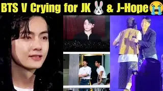 BTS V is So Nice 😭 Taehyung Crying for Jungkook JHope LIVE 🔴 BTS V Emotional Moment in Concert #bts 