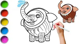 HOW TO DRAW cute Cocofanto Elefanto (coconut elephant) in 5 Easy Steps?
