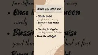 Idioms for Daily use|Language Learning|#land #learningland #idioms#daily #languages#learning#skills