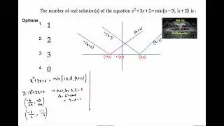 Number of real solutions of x^2+3x+2=min{|x-3|,|x+2|}|JEE Main|24 Jan Shift 2|2025|Equations|11|PYQ