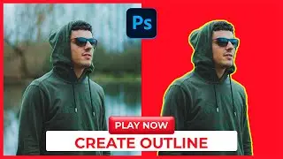how to create outline in photoshop #gfxtechniques #gfxt #shorts