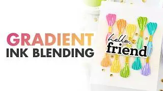 Rainbow Gradient Ink Blending! 🌈 Easy Layering Die Cut Hack