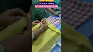 Swaddling How to increase Sleep duration #baby #newborn #youtubeshorts