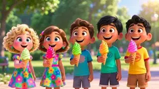 Fruit Ice Cream & Sharing is Fun! | Fun Healthy Food Song for Kids | Nursery Rhymes & Learning Songs