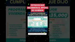 Estos estados recibir&aacute;n el apoyo que anunci&oacute; Claudia sheinbaum para invertir en vivienda