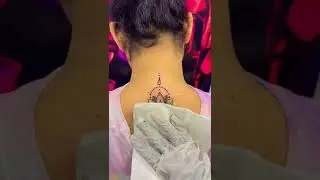 Bast Lotus tattoo no back tattoo #youtubeshorts #shorts #trending #viralvideo #professional #tattoo