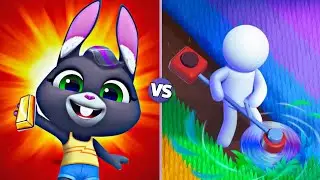 Talking Tom Gold run gameplay Vs Strimmer Master | Mod APK Speed Runner / Gameplay