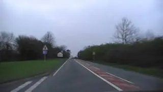 Driving Along The B4084 & A44 Between Pershore & Worcester, Worcestershire, England 27th March 2011