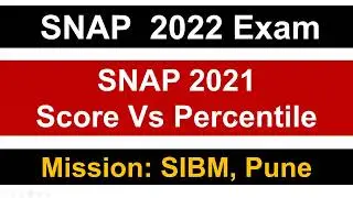 SNAP 2022 Exam: SNAP 2021 Score Vs Percentile ||  Mission SIBM, Pune