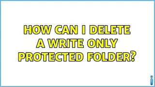 Ubuntu: How can I delete a write only protected folder?
