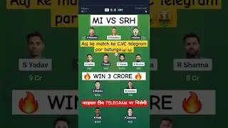 Mumbai Indians vs Sunrisers Hyderabad Dream11 Prediction team today || MI vs SRH || #ipl #dream11