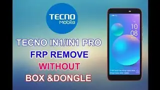 Tecno in1 Google Account Remove Without Pc