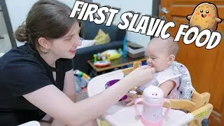 SLAVIC FOOD AGAD! UNANG SOLID FOOD NG BABY NAMIN!