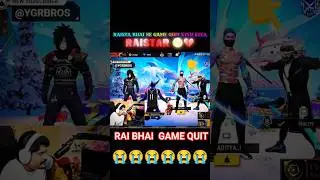 &ldquo;Rai Star Bhai Ne Game Chhod Diya 😢 | Ek Legend Alvida kah diya 💔&rdquo;#raistar #sadstatus #legend